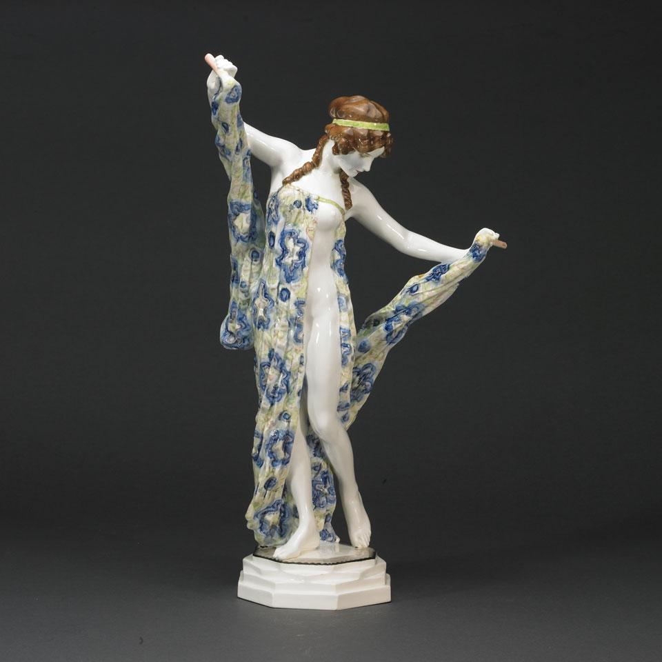 Goldscheider Figure of a Semi-Nude Dancer, Rudolf Podany, c.1925-30