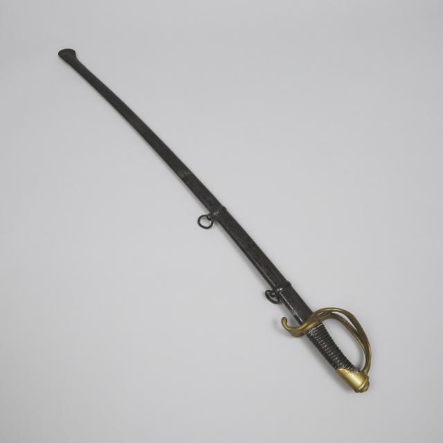 French Heavy Cavalry Officer's Sword, 19th century