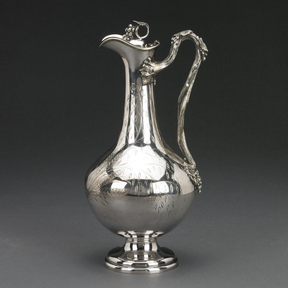 Victorian Silver Plated Claret Jug, mid-19th century