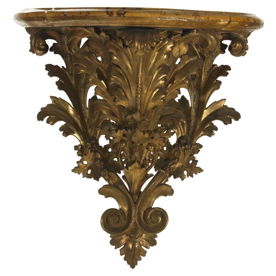 Carved and Giltwood Wall Bracket  