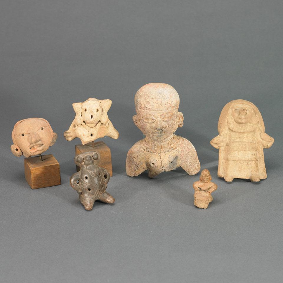 Six Pottery Figures and Fragments