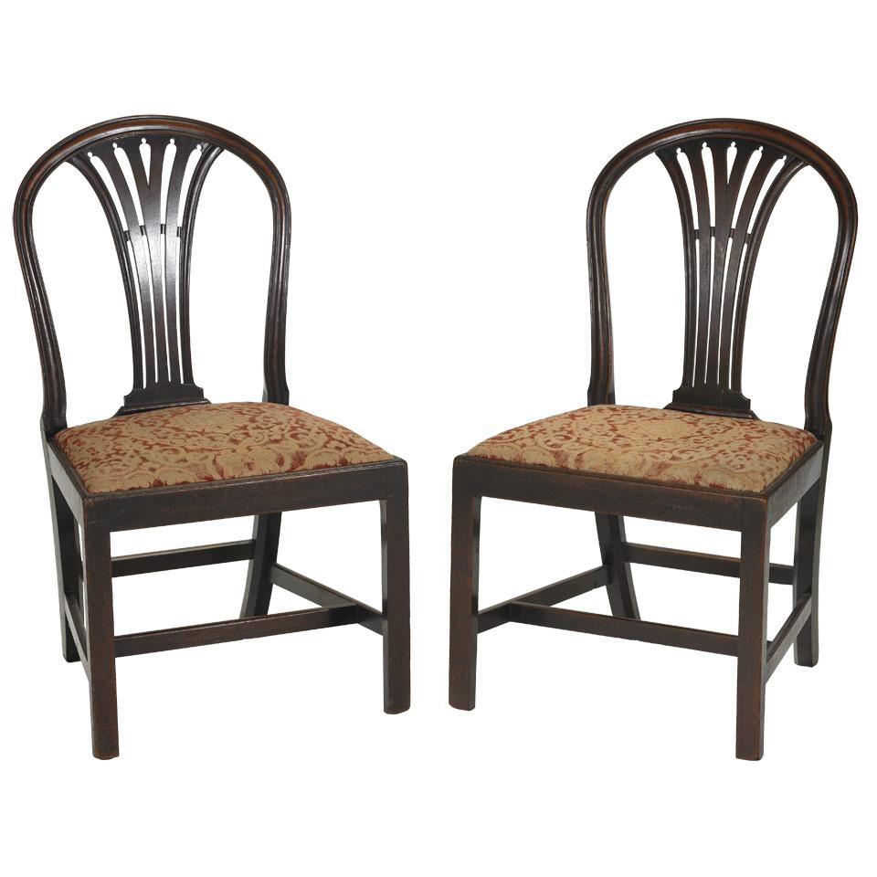 Pair of Mahogany Side Chairs 