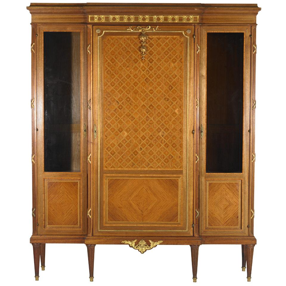 Mahogany and Parquetry Work Cabinet