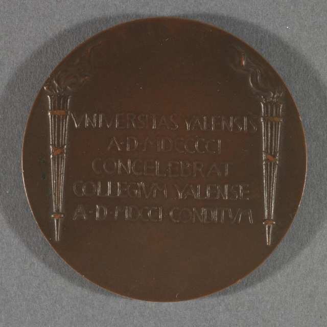 Yale University Bicentennial Copper Medal, Tiffany & Co., 1901