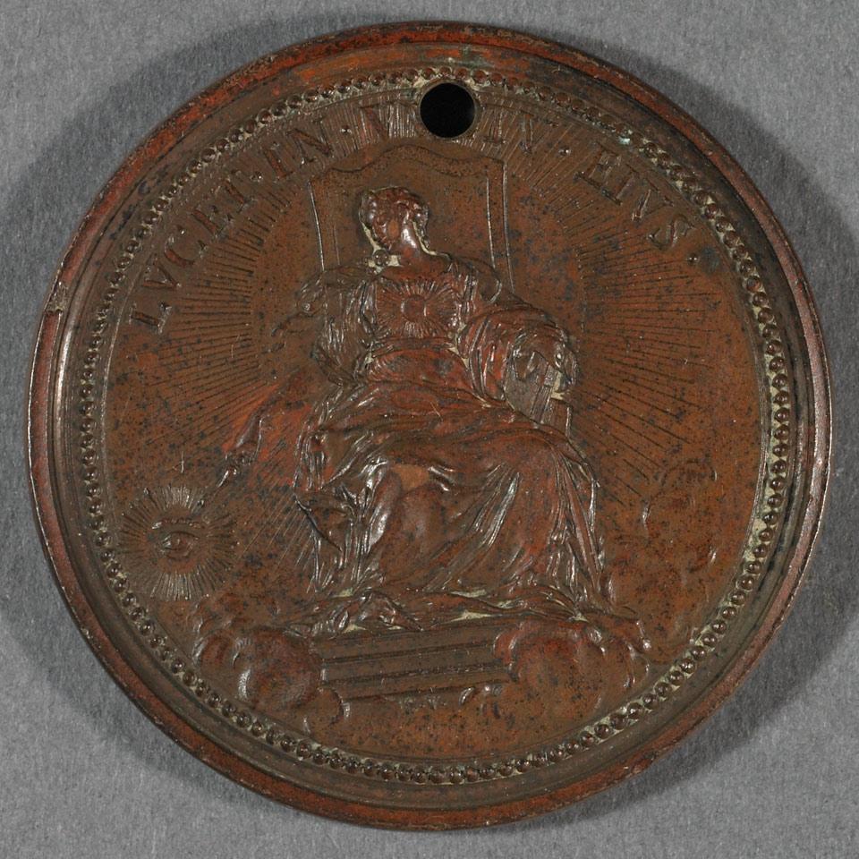 Pope Clemens XI Copper Medal, c.1700