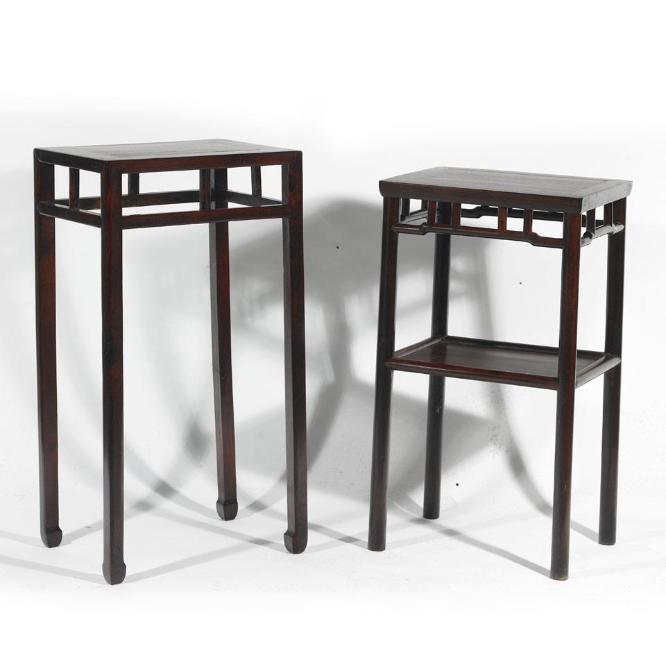 Two Rosewood Side Tables, Mid-20th Century