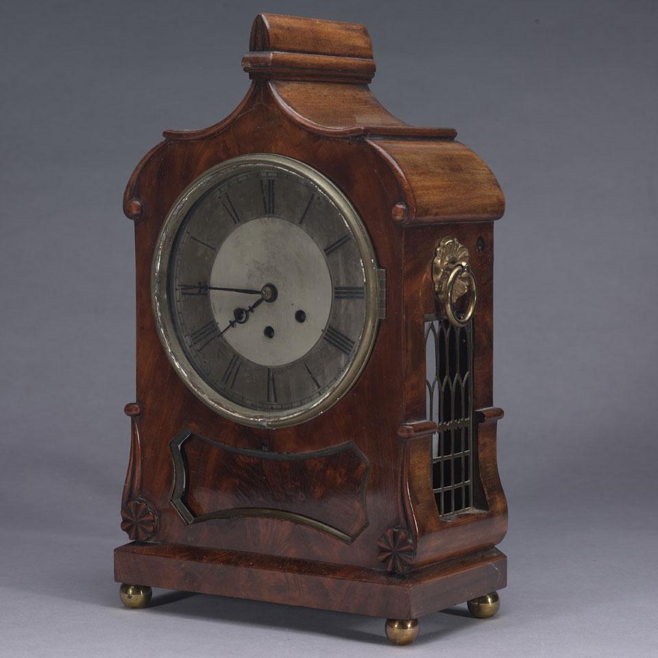 William IV English Mahogany Bracket Clock, c.1830