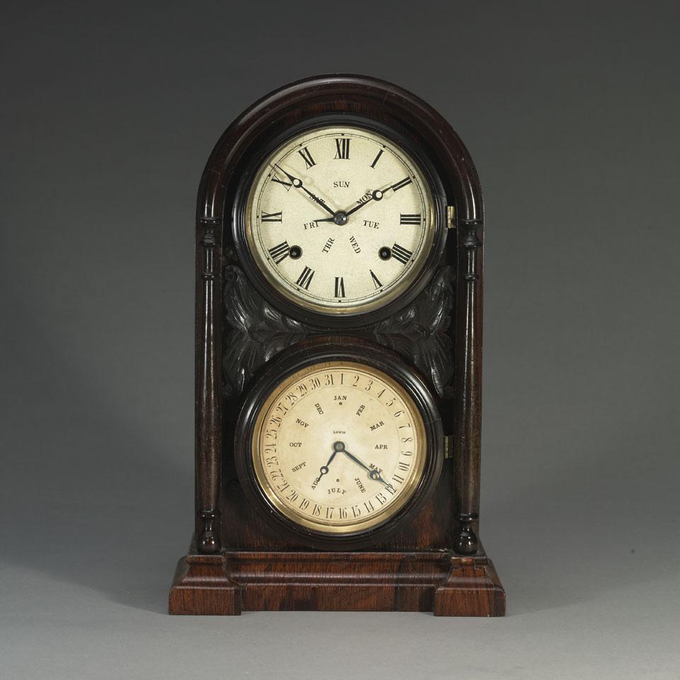 E. N. Welch, Italian No. 1 Double Dial Perpetual Calendar Clock, c.1872