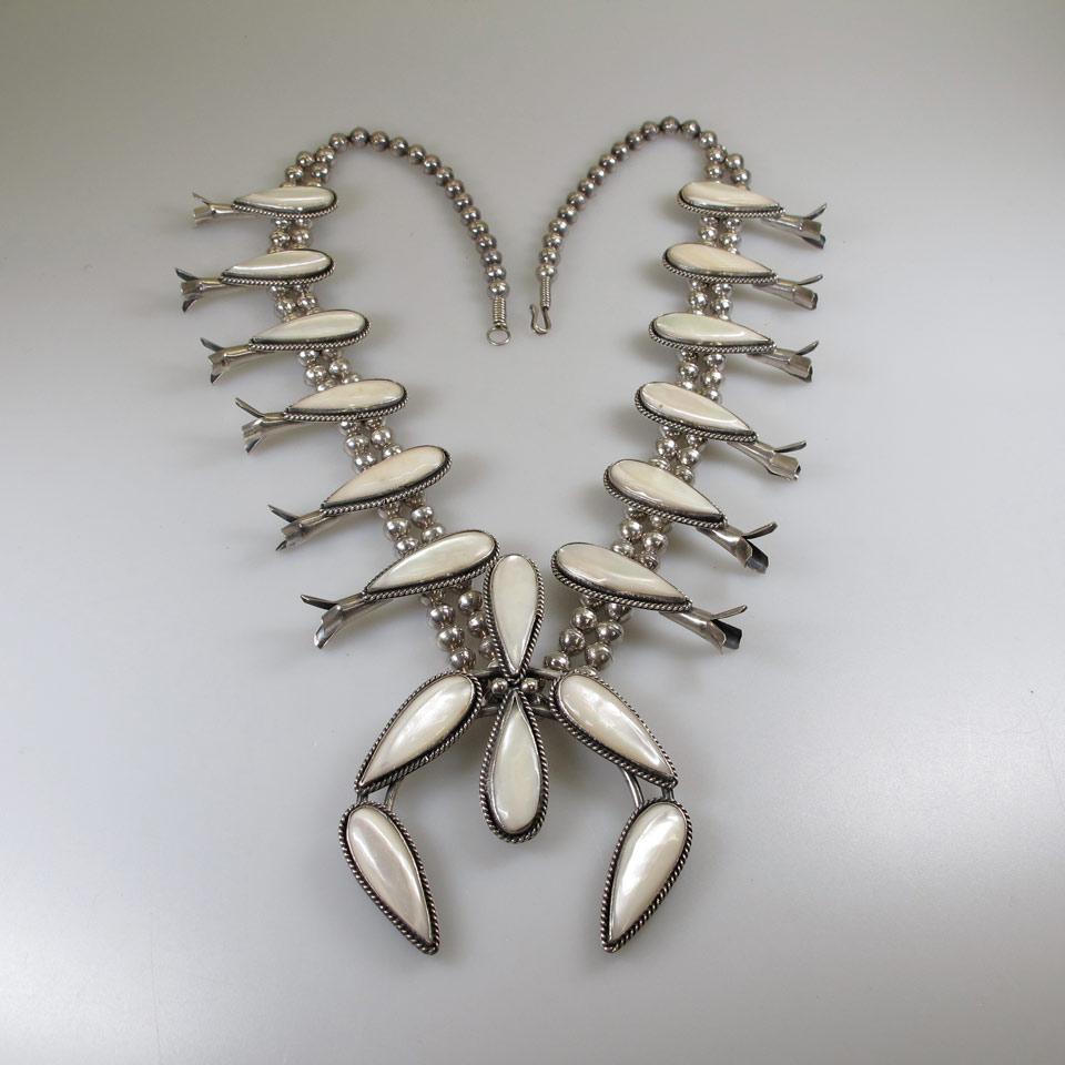 Tony Garcia Navajo Silver “Squash Blossom” Necklace