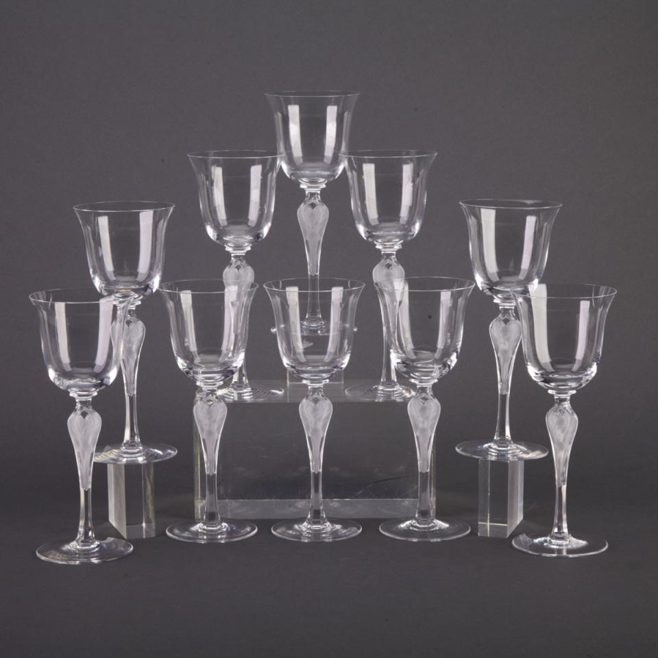 Set of Ten Igor Karl Fabergé ‘Pavlova’ Wine Glasses, c.1980