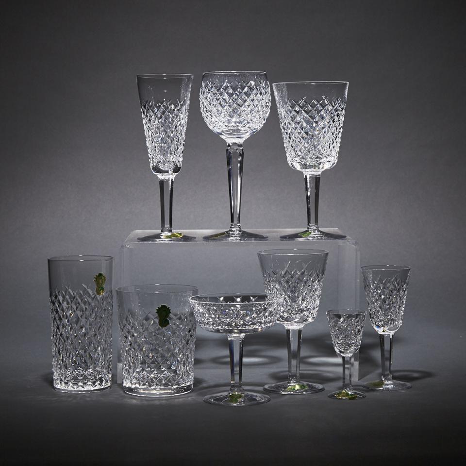 Waterford ‘Alana’ Pattern Cut Glass Stemware Service, 20th century