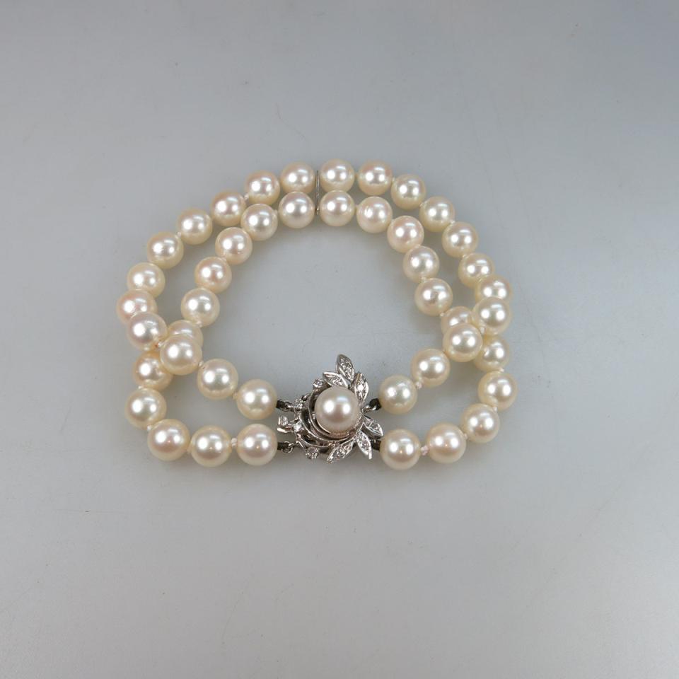 Birks Double Strand Cultured Pearl Bracelet