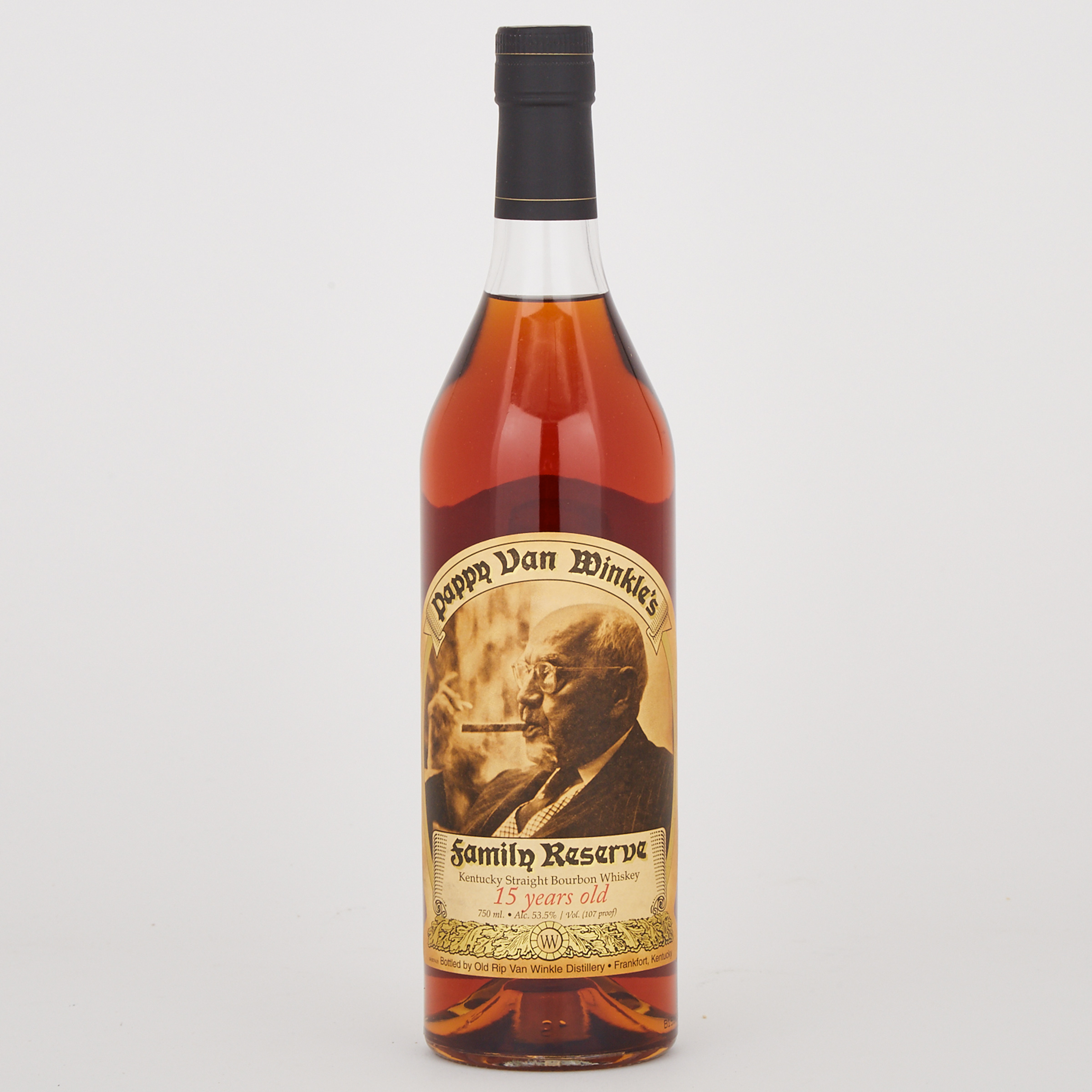 PAPPY VAN WINKLE’S FAMILY RESERVE KENTUCKY STRAIGHT BOURBON  WHISKEY 15 YRS (ONE 750 ML)